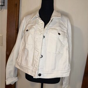 Lane Bryant White Jean Jacket